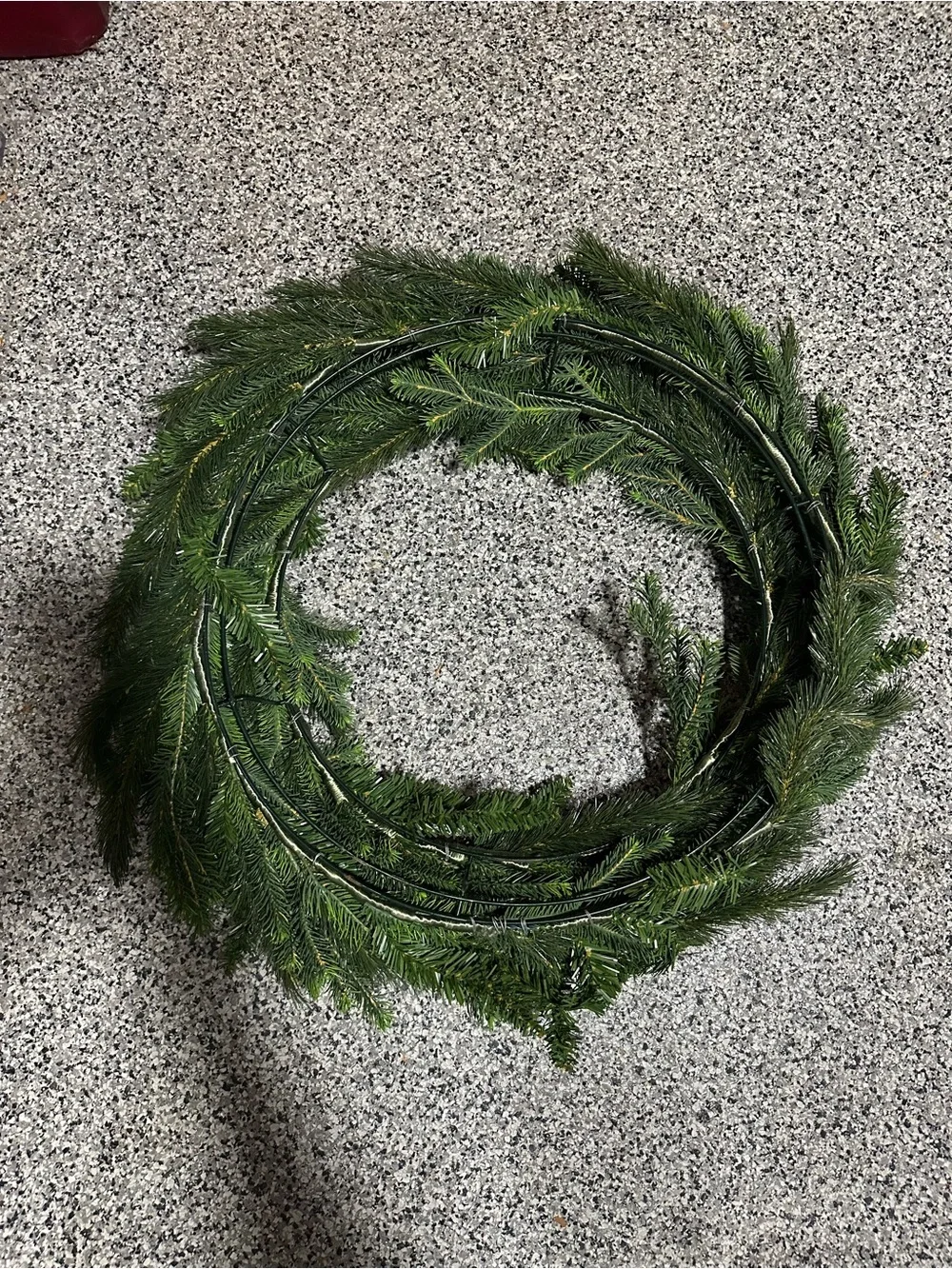 Artificial Christmas Wreath Green Pine Garland Holiday Decor